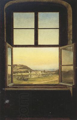 Johan Christian Dahl View of Pillnitz Castle from a Window (mk22) China oil painting art